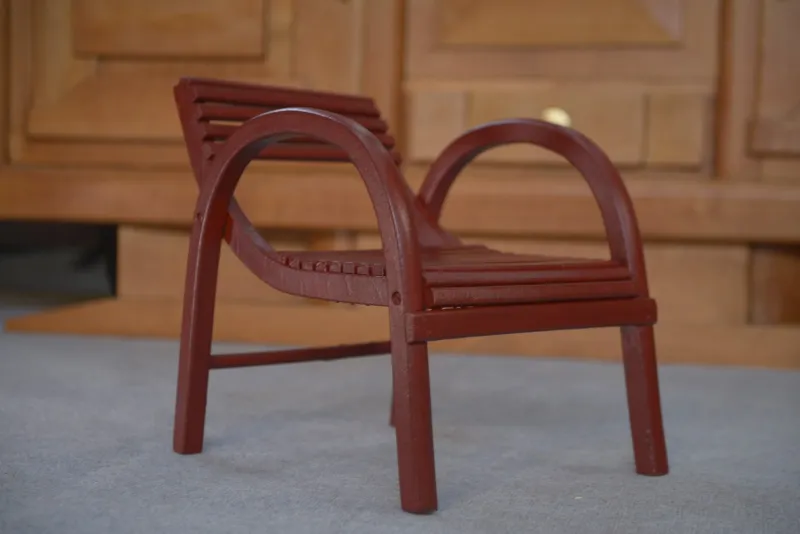 Pamono Children's Chair in Red Bentwood from Baumann, 1930s> Children's Chairs