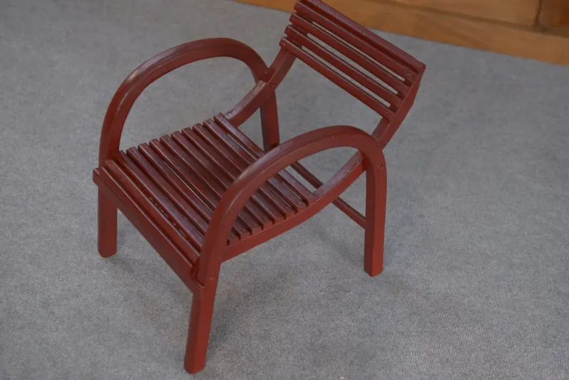 Pamono Children's Chair in Red Bentwood from Baumann, 1930s> Children's Chairs