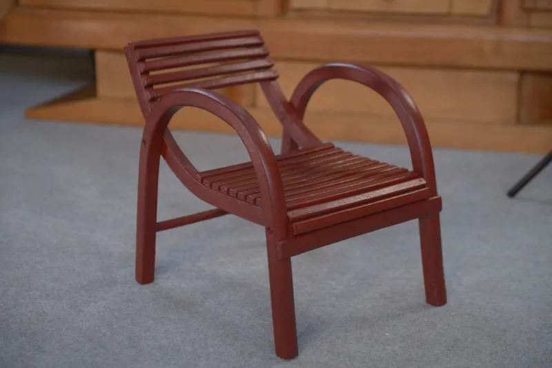 Pamono Children's Chair in Red Bentwood from Baumann, 1930s> Children's Chairs
