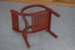 Pamono Children's Chair in Red Bentwood from Baumann, 1930s><noscript><img width=