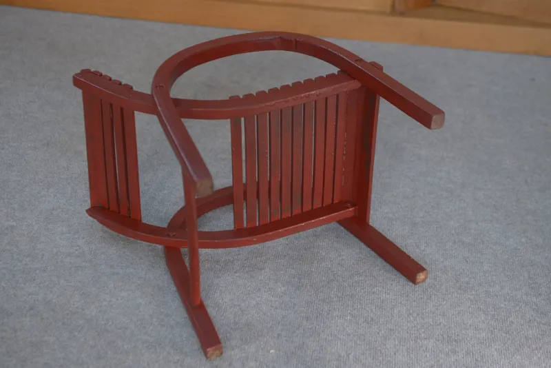 Pamono Children's Chair in Red Bentwood from Baumann, 1930s> Children's Chairs