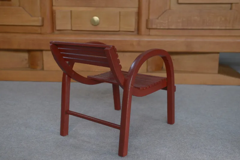Pamono Children's Chair in Red Bentwood from Baumann, 1930s> Children's Chairs