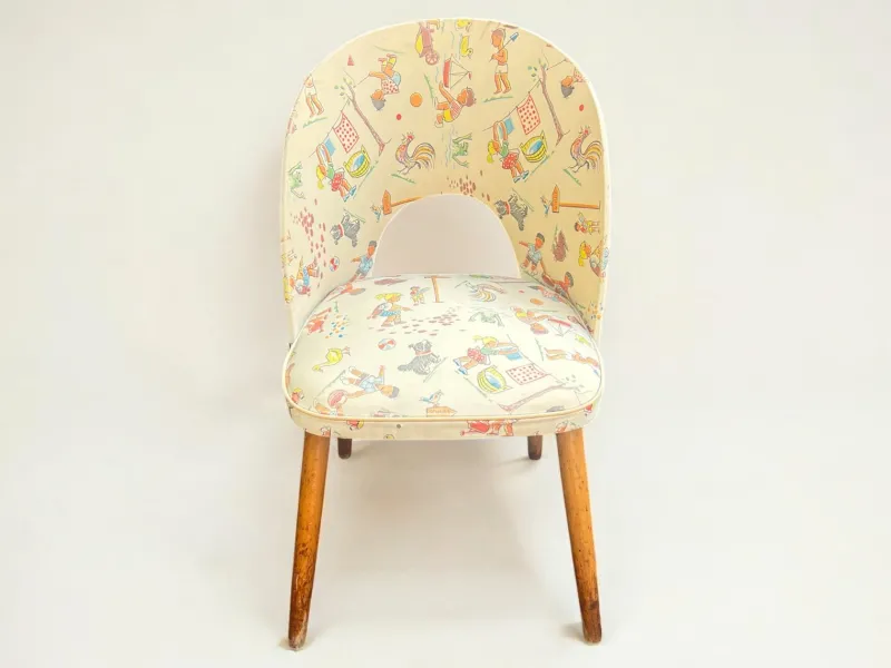 Hot Pamono Children's Chair with School Motif, Germany, 1950s