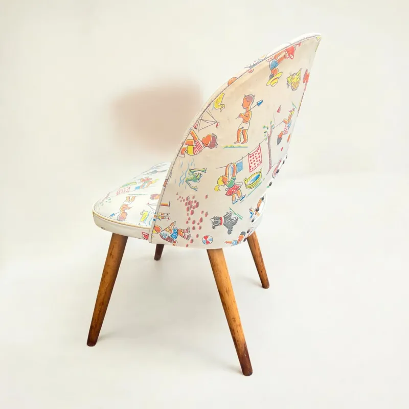 Hot Pamono Children's Chair with School Motif, Germany, 1950s
