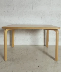 Pamono Children's Chairs and Table attributed to Alvar Aalto for Artek, 1970s, Set of 7