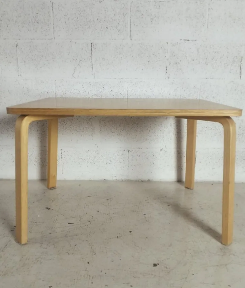 Pamono Children's Chairs and Table attributed to Alvar Aalto for Artek, 1970s, Set of 7