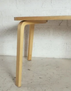Pamono Children's Chairs and Table attributed to Alvar Aalto for Artek, 1970s, Set of 7