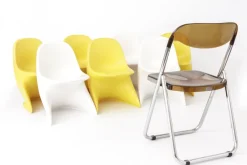 Pamono Childrens Chairs Cassalino by Alexander Begge for Manufacturer Casala, Germany, 1970s, Set of 7><noscript><img width=