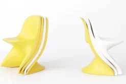 Pamono Childrens Chairs Cassalino by Alexander Begge for Manufacturer Casala, Germany, 1970s, Set of 7><noscript><img width=