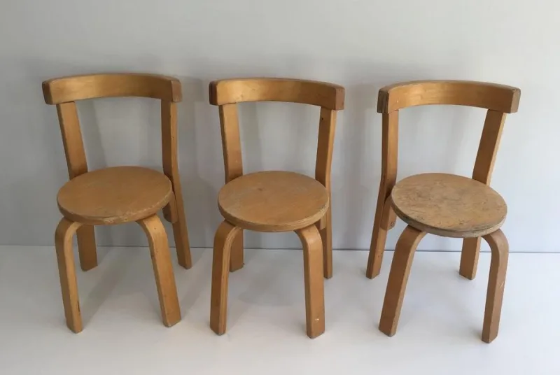 New Pamono Childrens Chairs, 1970s, Set of 3