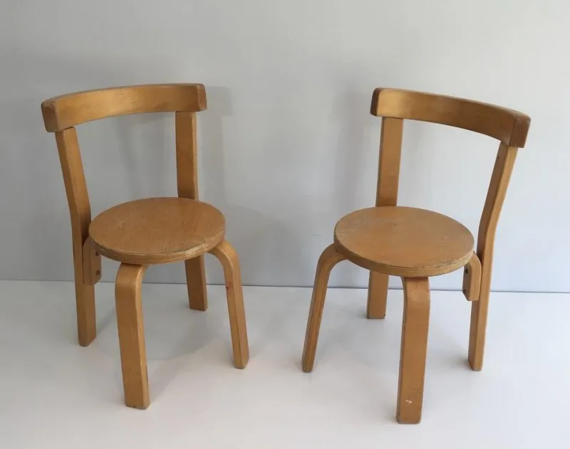 New Pamono Childrens Chairs, 1970s, Set of 3