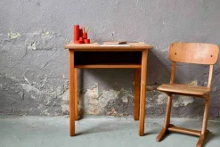 Sale Pamono Childrens Desk & School Chair, 1950s, Set of 2