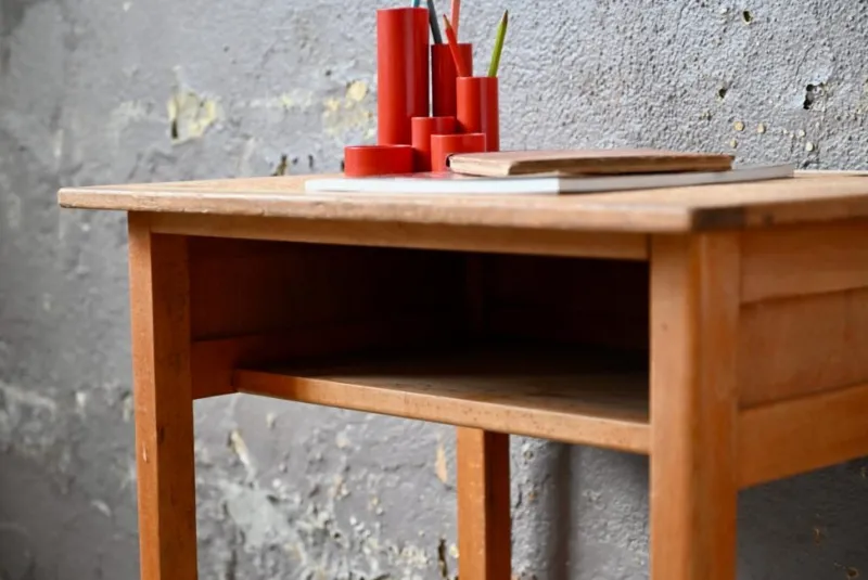Sale Pamono Childrens Desk & School Chair, 1950s, Set of 2