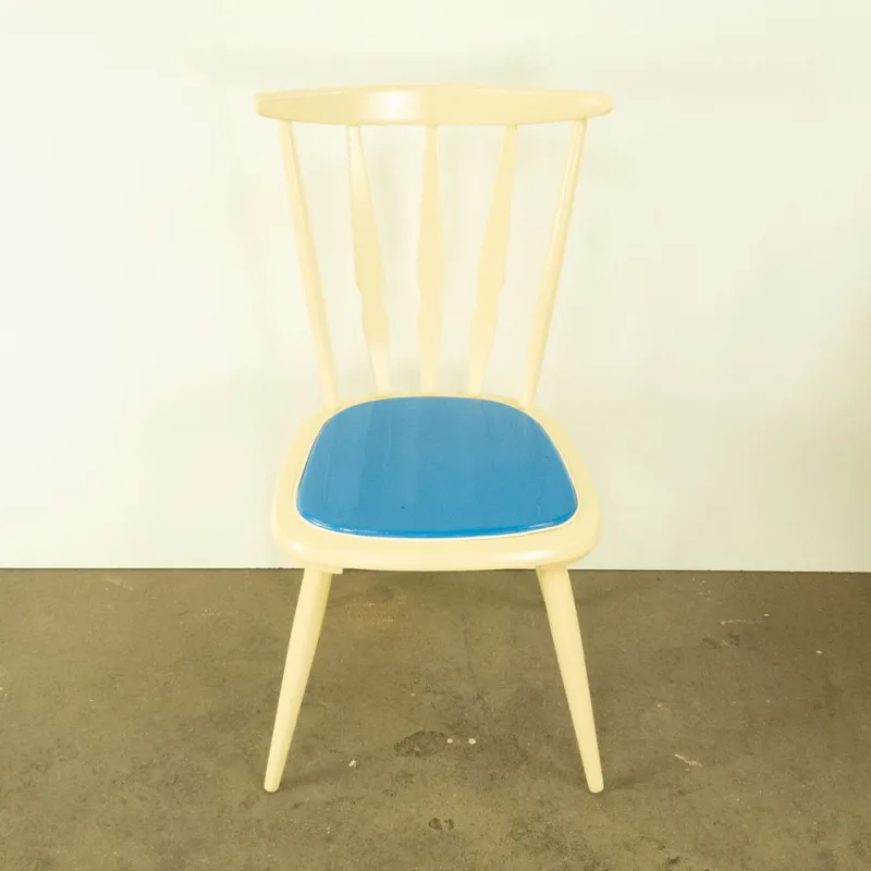 Pamono Children's Desk with Chair in Beech and Formica, 1960s, Set of 2