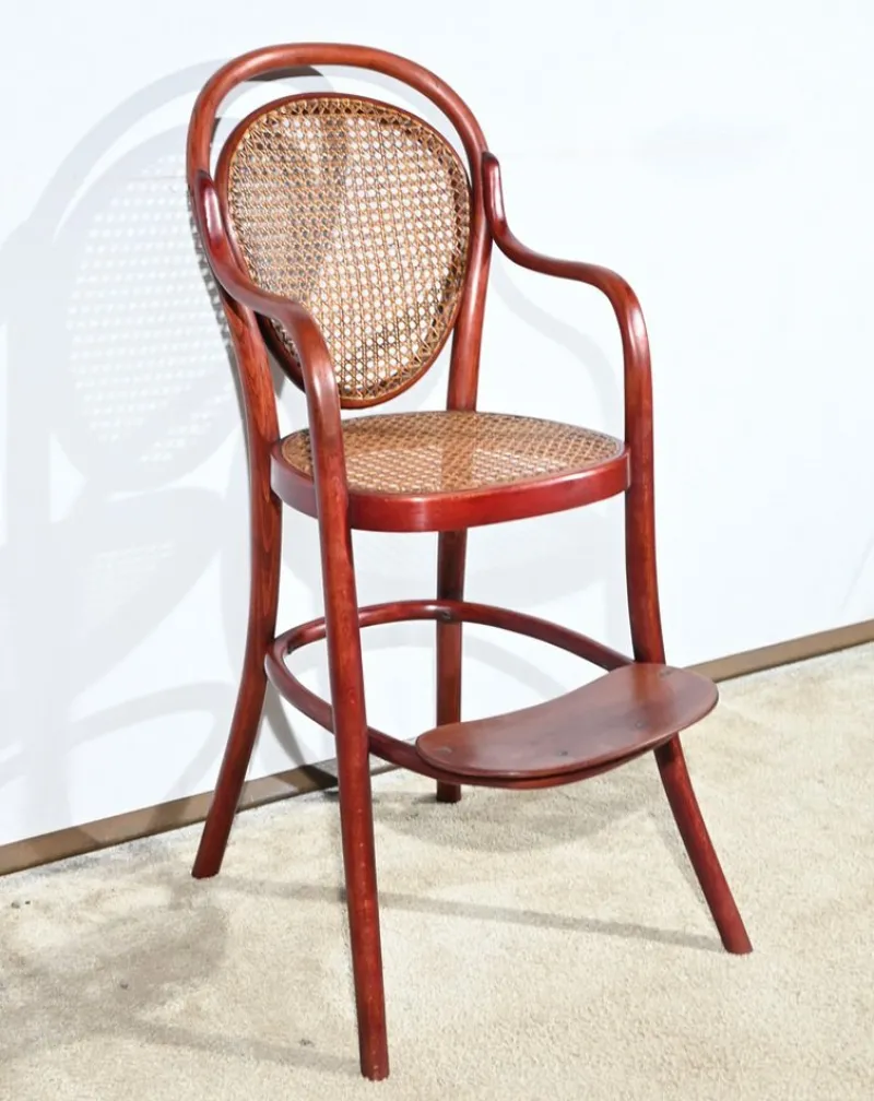 Pamono Children's High Chair in Beech by Michael Thonet for Thonet, 1890s> Children's Chairs