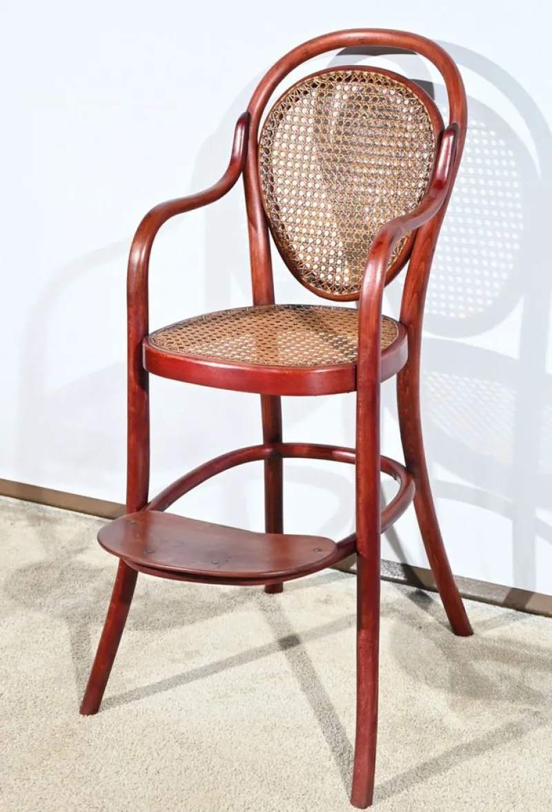 Pamono Children's High Chair in Beech by Michael Thonet for Thonet, 1890s> Children's Chairs