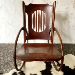 Pamono Children's Rocking Chair from Jacob & Josef Kohn, Austria, Early 1900s><noscript><img width=