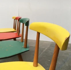 Pamono Children's Table & Chairs Set by Karla Drabsch for Kleid & Raum, 1950s, Set of 5