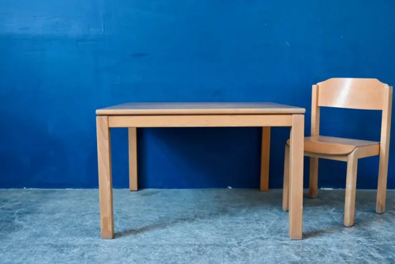 Outlet Pamono Children's Table and Chair, Set of 2