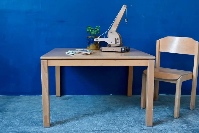 Outlet Pamono Children's Table and Chair, Set of 2