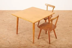 Online Pamono Childrens Table and Chairs by Jacob Müller for Wohnhilfe, Set of 3