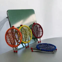 Clearance Pamono Children's Table with Colourful Folding Chairs, 1960s, Set of 5