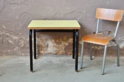 Pamono Child's Desk and Chair in Blue, Set of 2