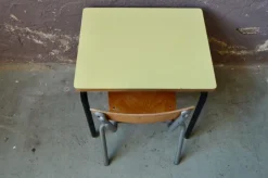 Pamono Child's Desk and Chair in Blue, Set of 2