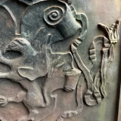 Pamono Chimney Fireback in Cast Iron, 1900s><noscript><img width=