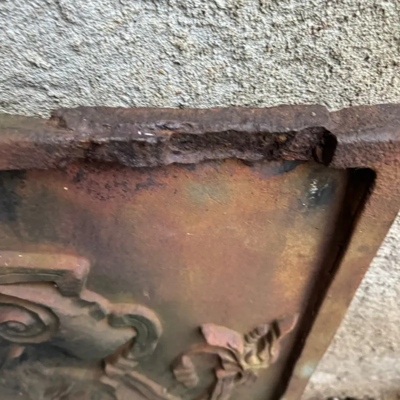 Pamono Chimney Fireback in Cast Iron, 1900s> Fireplaces And Mantels