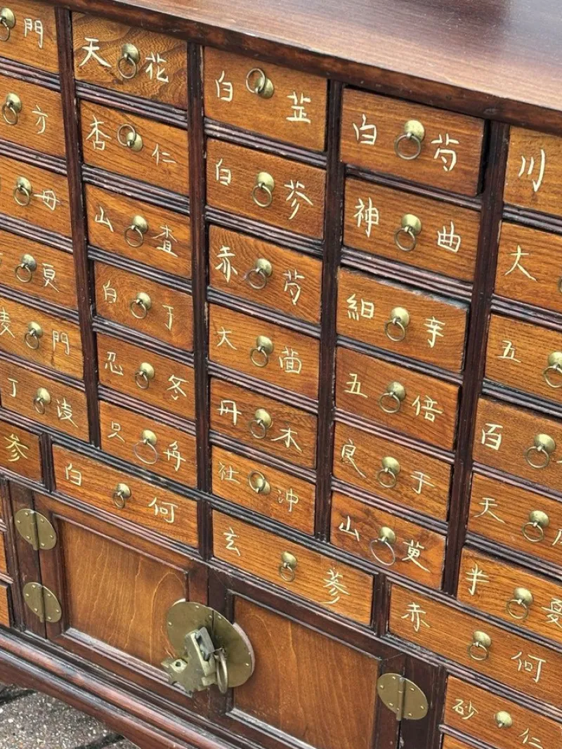 Clearance Pamono Chinese Apothecary Cabinet in Brass