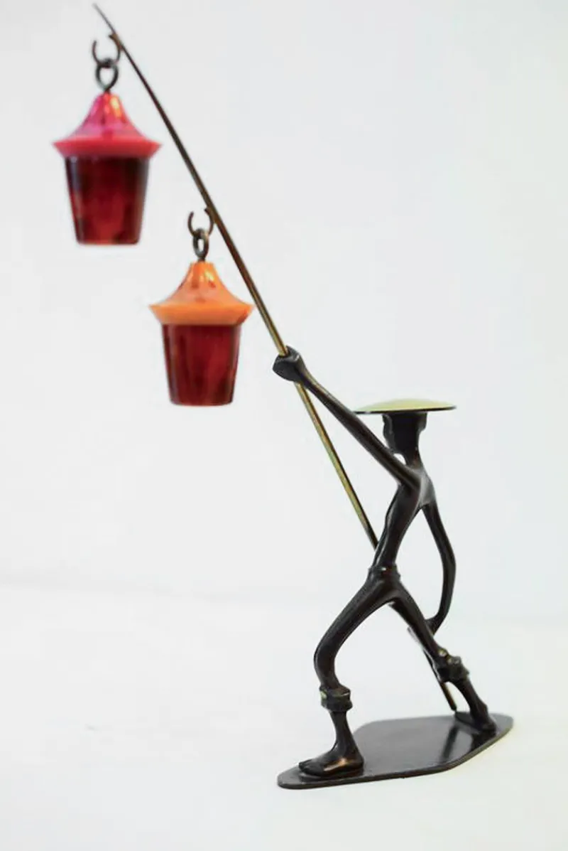 Pamono Chinese Figurine Salt and Pepper Holder by Richard Rohac, 1950s