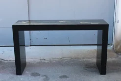 Pamono Chinese Lacquer Console Table with Duck and Plant Decorations, 1970> Console Tables