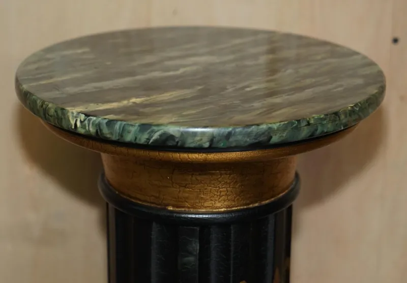 Online Pamono Chinese Neoclassical Style Chinoiserie Lacquered Torcheres Columns, 1920s, Set of 2