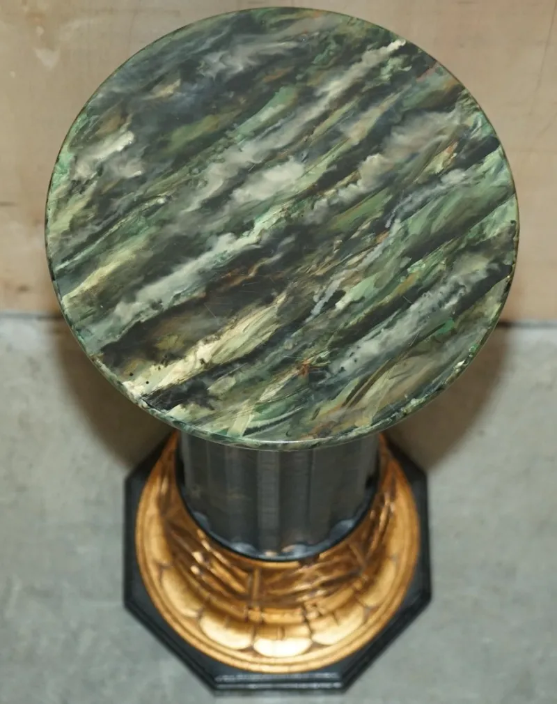 Online Pamono Chinese Neoclassical Style Chinoiserie Lacquered Torcheres Columns, 1920s, Set of 2