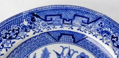 Pamono Chinese Style Faience Plates from Staffordshire, England, 19th Century, Set of 12><noscript><img width=