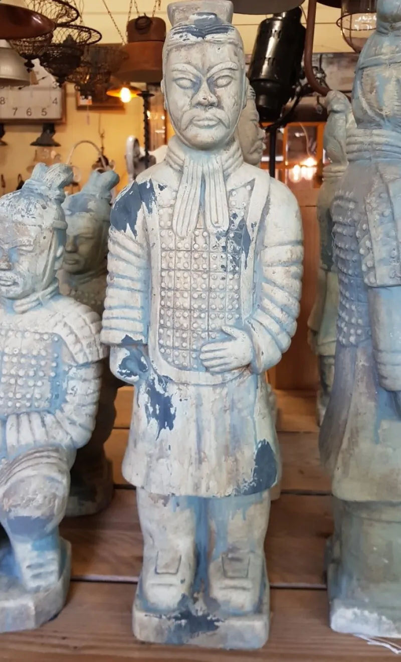 Pamono Chinese Terracotta General Warrior Soldier Big Statue> Garden Accessories