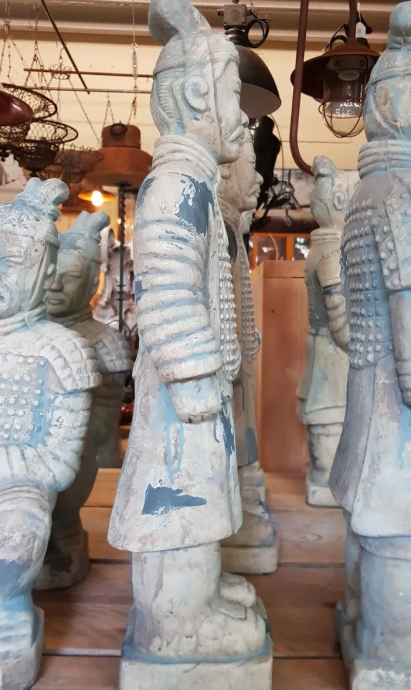 Pamono Chinese Terracotta General Warrior Soldier Big Statue> Garden Accessories