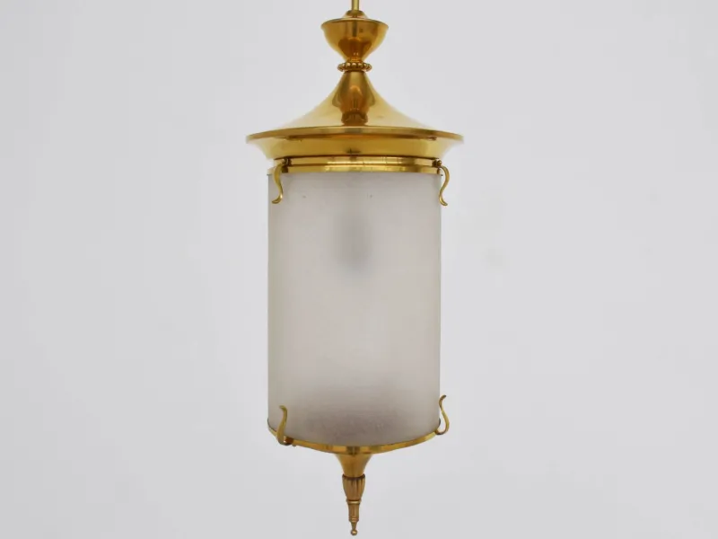 Pamono Chinoiserie Lantern Light attributed to Oscar Torlasco for Lumi, Italy, 1950s> Ceiling Lights
