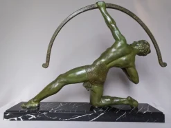 Best Pamono Chiparus, Art Deco Figure, 1920s, Metal on Marble Base