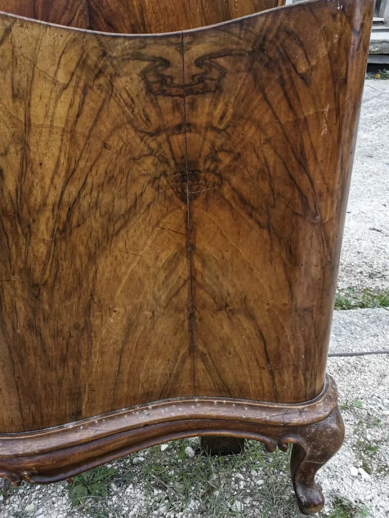 Pamono Chippendale Bed with Walnut Veneered Sides> Beds & Bedroom Sets