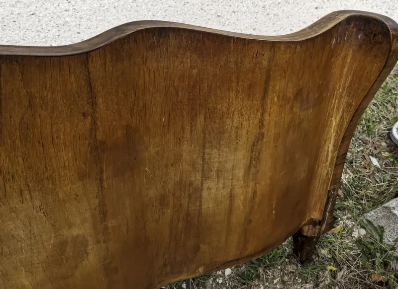 Pamono Chippendale Bed with Walnut Veneered Sides> Beds & Bedroom Sets