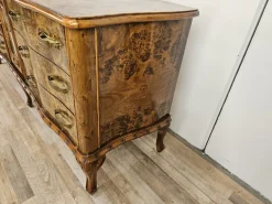 Pamono Chippendale Carved and Worked Chest of 6 Drawers with Central Mirrored Door, 1950s><noscript><img width=