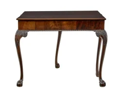 Pamono Chippendale Revival Carved Game Table, 1880s> Game Tables