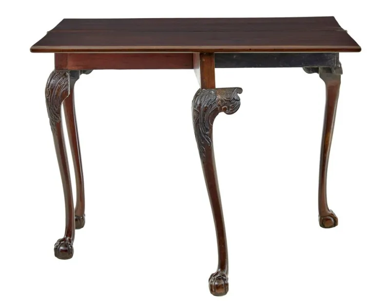 Pamono Chippendale Revival Carved Game Table, 1880s> Game Tables