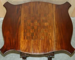 Pamono Chippendale Style Claw & Ball Feet Extending Chess Board Table, 1920s><noscript><img width=