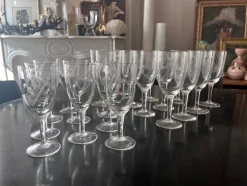 Pamono Chiseled Glasses, 1950s, Set of 20> Glassware