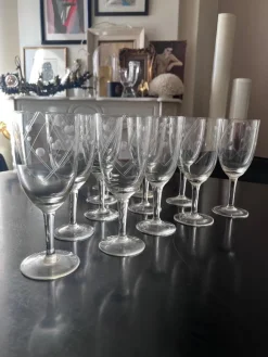 Pamono Chiseled Glasses, 1950s, Set of 20><noscript><img width=