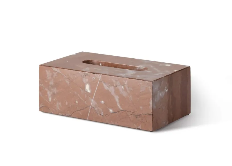 Pamono Chocolate Brown Marble Rectangular Tissue Box by Royal Bee Design> Trunks, Crates & Baskets