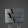 Pamono Chris Verbeek, Broken I, 1977, Zinc and Wood